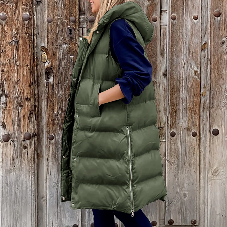 Nikki | Gewatteerde lange bodywarmer