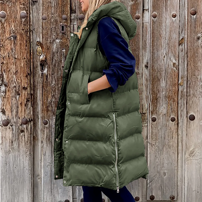 Nikki | Gewatteerde lange bodywarmer