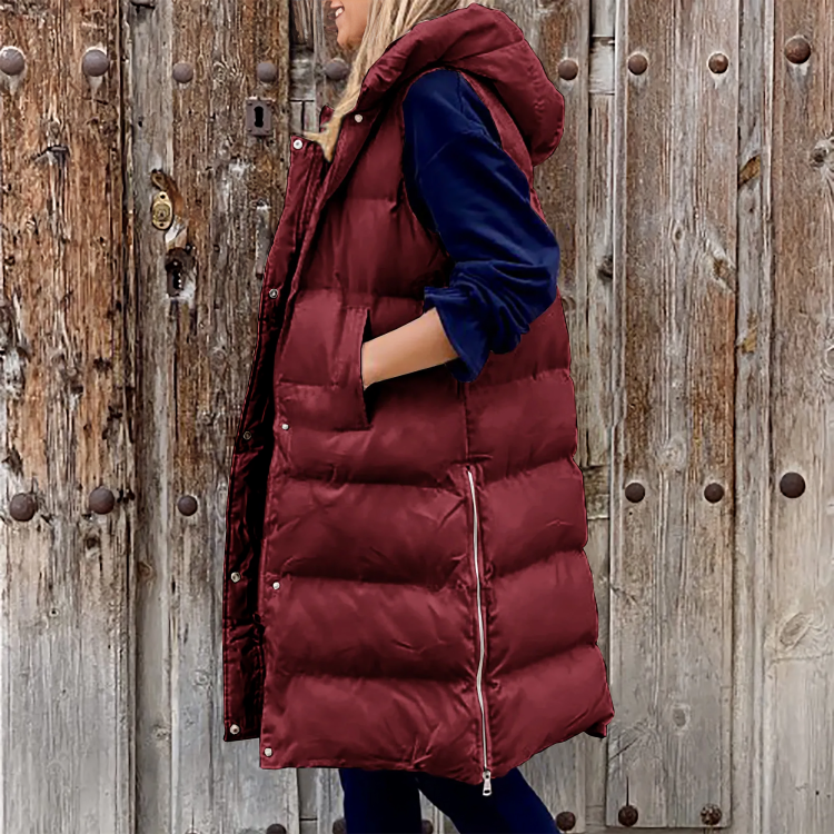 Nikki | Gewatteerde lange bodywarmer