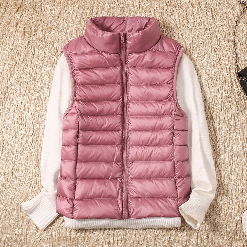 Amira | Lichtgewicht donsbodywarmer met plooidetail