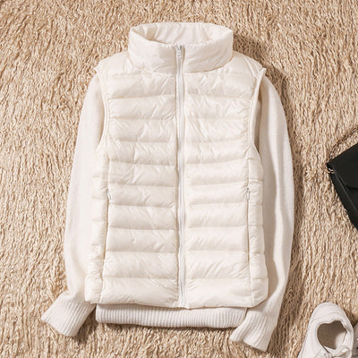 Amira | Lichtgewicht donsbodywarmer met plooidetail