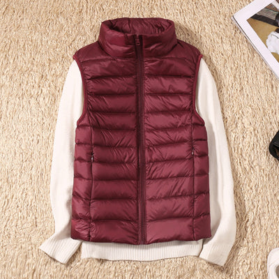 Amira | Lichtgewicht donsbodywarmer met plooidetail