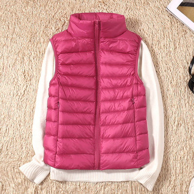 Amira | Lichtgewicht donsbodywarmer met plooidetail