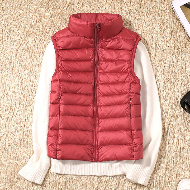 Amira | Lichtgewicht donsbodywarmer met plooidetail