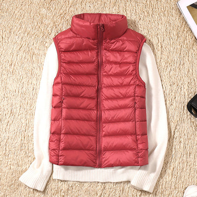 Amira | Lichtgewicht donsbodywarmer met plooidetail