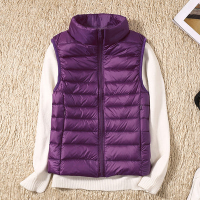 Amira | Lichtgewicht donsbodywarmer met plooidetail