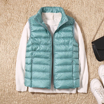 Amira | Lichtgewicht donsbodywarmer met plooidetail