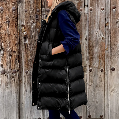 Nikki | Gewatteerde lange bodywarmer