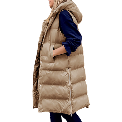 Nikki | Gewatteerde lange bodywarmer