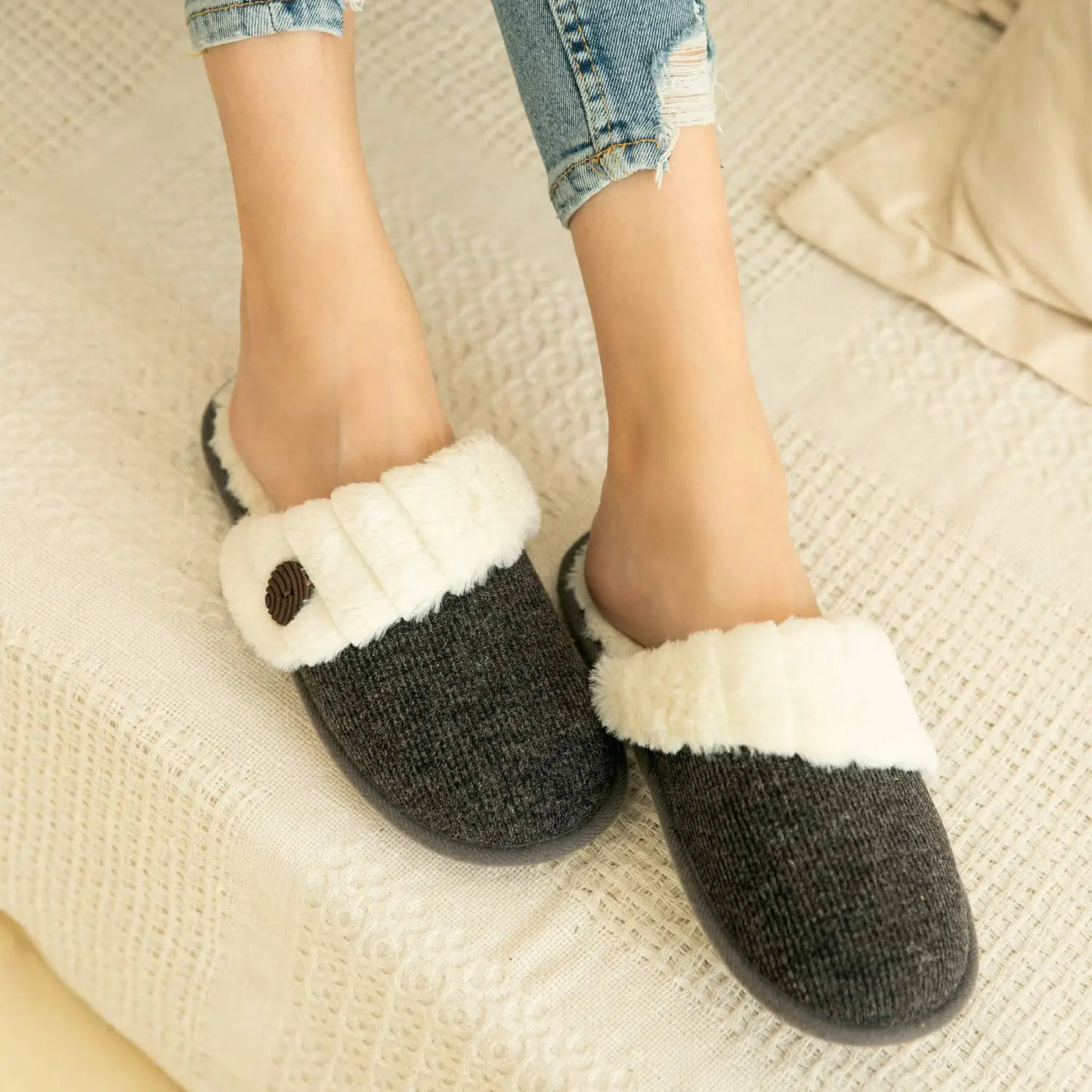 Aurina | Gebreide slippers