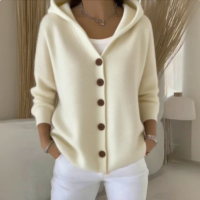 Nova | Gebreid vest met capuchon