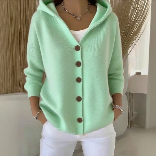 Nova | Gebreid vest met capuchon