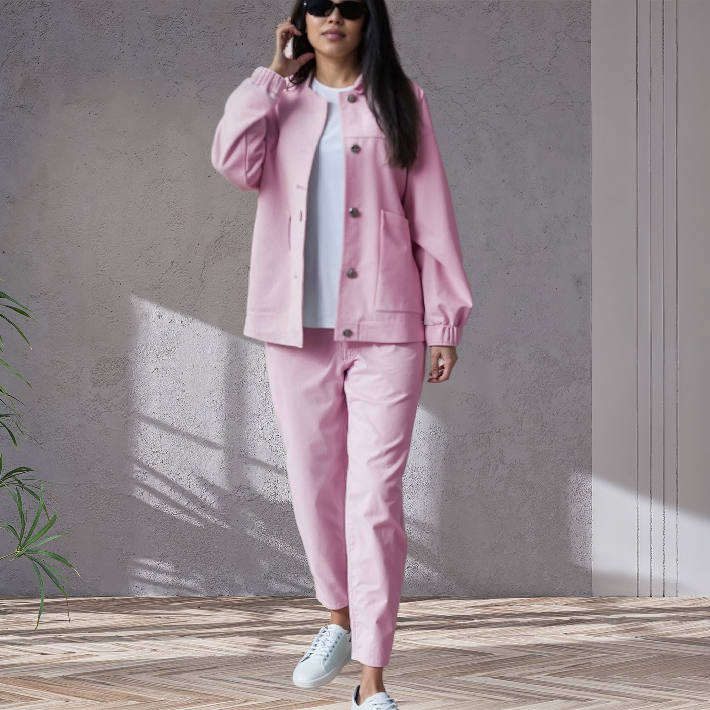 Cassy | Casual tweedelig knopen pak