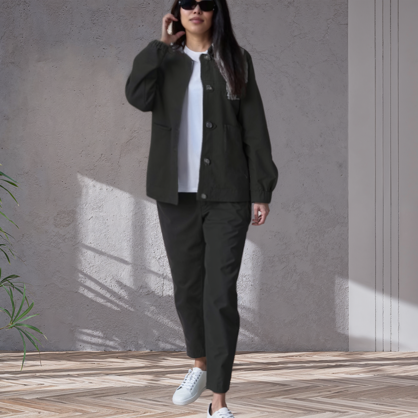 Cassy | Casual tweedelig knopen pak