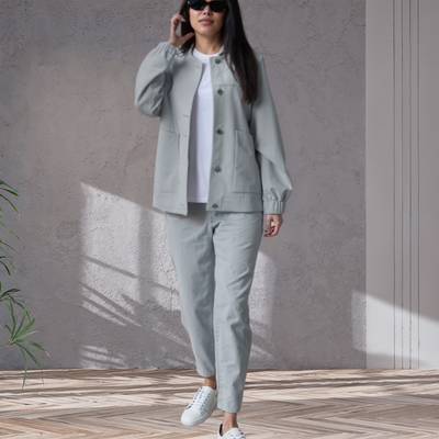 Cassy | Casual tweedelig knopen pak