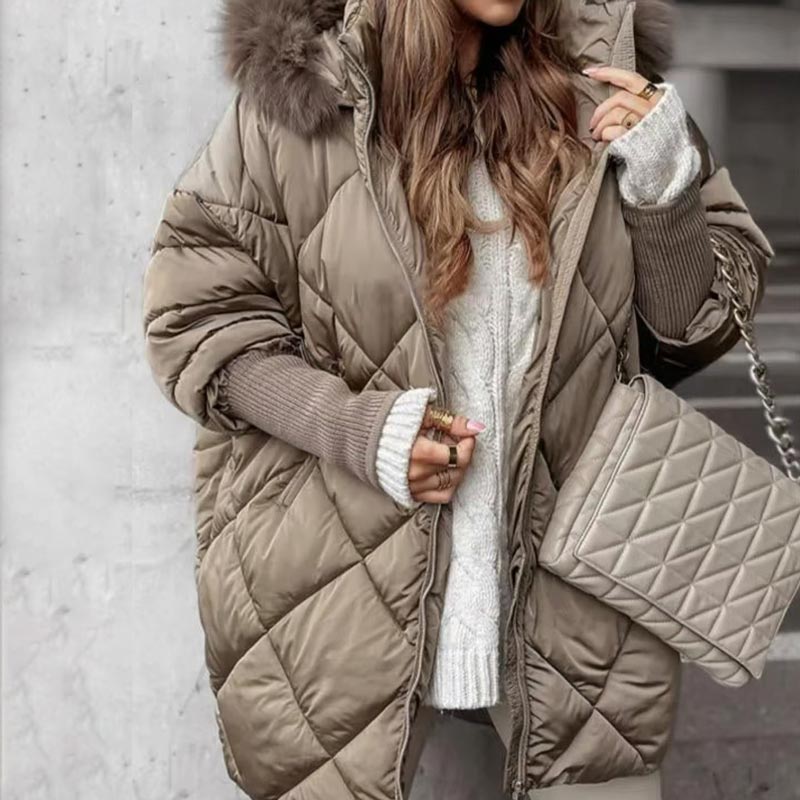 Emmy | Parka met gebreide mouwen