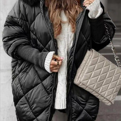 Emmy | Parka met gebreide mouwen